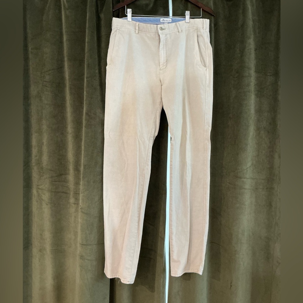 Peter Millar Khaki Flat Front Pant